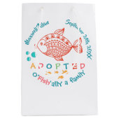 OFish'ally家族の魚のテーマの採用の供給 ミディアムペーパーバッグ (正面)