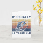 Ofishally 11 Year Old Shirt 11th Birthday Fishing  カード (黄色い花)