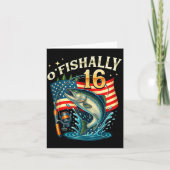 O'fishally 16 Years Old Fishing 16th Birthday Boys カード (正面)