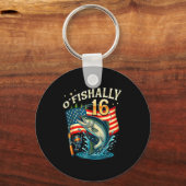 O'fishally 16 Years Old Fishing 16th Birthday Boys キーホルダー (正面)