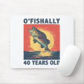 Ofishally 40 Years Old 1985 Fishing Fisherman 40th マウスパッド (マウス)