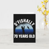 Ofishally 70 Years Old Fisherman 70th Birthday Fis カード (黄色い花)