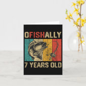 Ofishally 7 Years Old Funny Fishing Birthday Fishe カード (黄色い花)