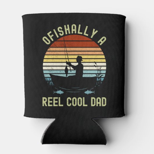 Ofishally a Reel Cool Dad Fun Fishing 缶クーラー (裏面)