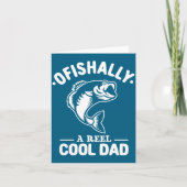 Ofishally A Reel Cool Dad Funny Fishing Lover  カード (正面)