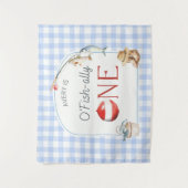 Ofishally One Birthday Personalized Banner タペストリー (正面)