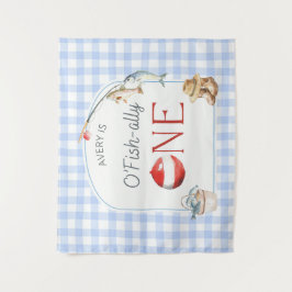 Ofishally One Birthday Personalized Banner  タペストリー