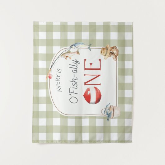 Ofishally One Birthday Personalized Banner タペストリー (正面)