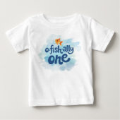 Ofishally One Fishing Boy 1st Birthday ベビーTシャツ (正面)