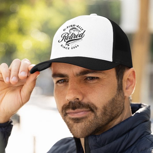 Ofishally Retired 2024 Funny Fishing キャップ
