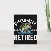 Ofishally Retired 2026 Funny Fishing Retirement Fi カード (正面)