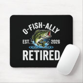 Ofishally Retired 2026 Funny Fishing Retirement Fi マウスパッド (マウス)