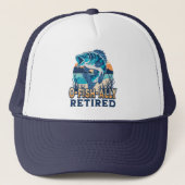 Ofishally Retired Funny Fishing Lovers キャップ (正面)