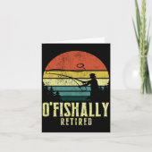 Ofishally Retired Funny Fishing Retirement  カード (正面)