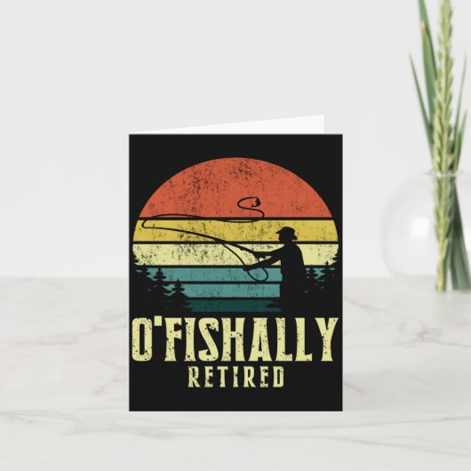 Ofishally Retired Funny Fishing Retirement  カード (正面)