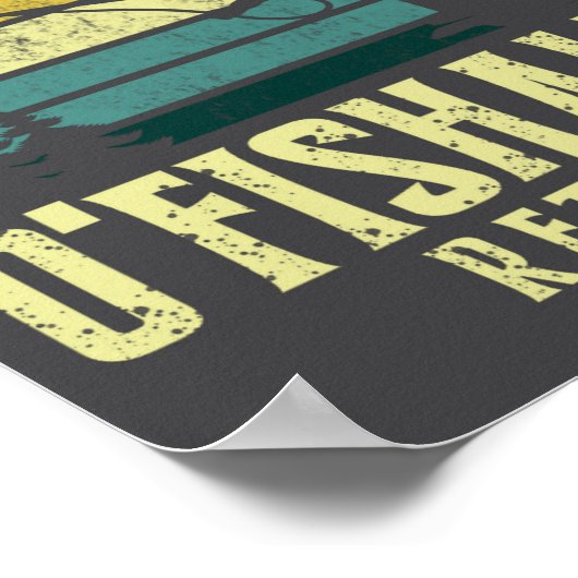 Ofishally Retired Funny Fishing Retirement  ポスター (角)