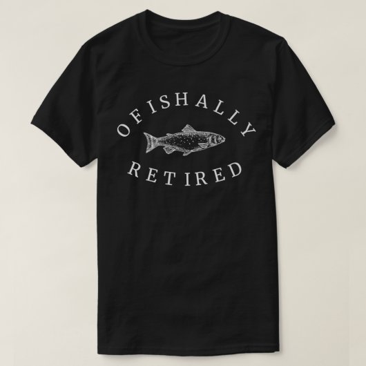 Ofishally Retired Trout Fish Funny Fishing Retire Tシャツ (デザイン正面)
