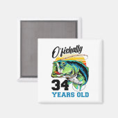 Ofishally &# Years Old &#誕生日魚釣りB マグネット (正面/裏面)