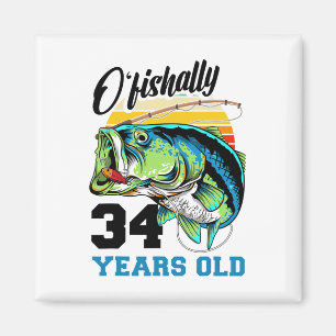 Ofishally &#; Years Old &#;誕生日魚釣りB マグネット