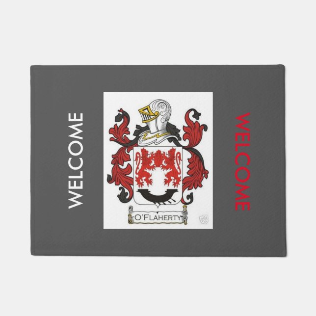 O'Flahertyの一族のロゴ ドアマット (正面)