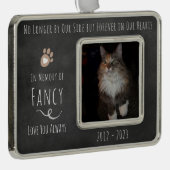 OForeverの私たちのハートChalkboard写真 シルバープレートフレームオーナメント (右)