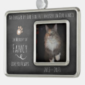 OForeverの私たちのハートChalkboard写真 シルバープレートフレームオーナメント (左)