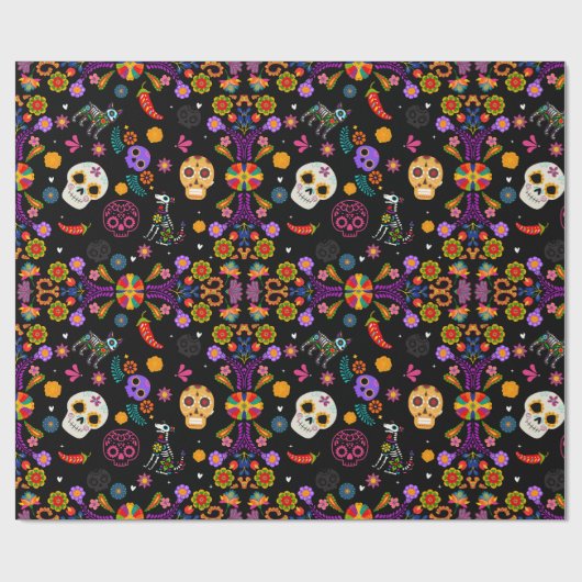 Ofrenda - Calavera Garden Wrapping Paper ラッピングペーパー (フラット)