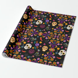 Ofrenda - Calavera Garden Wrapping Paper ラッピングペーパー