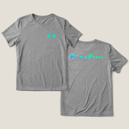 OGデザインのブルー トライブレンドTシャツ (デザイン正面&裏面)