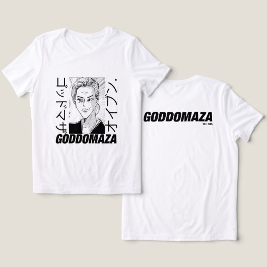 OG桃子ヘッド白黒T トライブレンドTシャツ (デザイン正面&裏面)