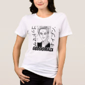 OG桃子ヘッド白黒T トライブレンドTシャツ (正面)