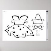 OG紙人形の衣装:小 ポスター (正面)