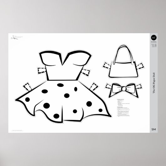 OG紙人形の衣装:小 ポスター (正面)