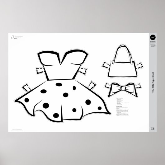 OG紙人形の衣装：X-SMALL ポスター (正面)