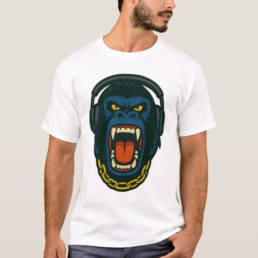 OG Beats — The Headphone Gorilla Tシャツ (正面)