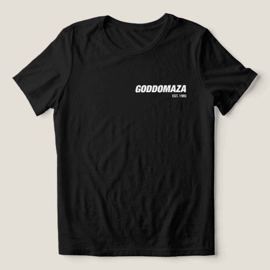 OG M.OMOKOカラーブラックバックビュー トライブレンドＴシャツ (デザイン正面)
