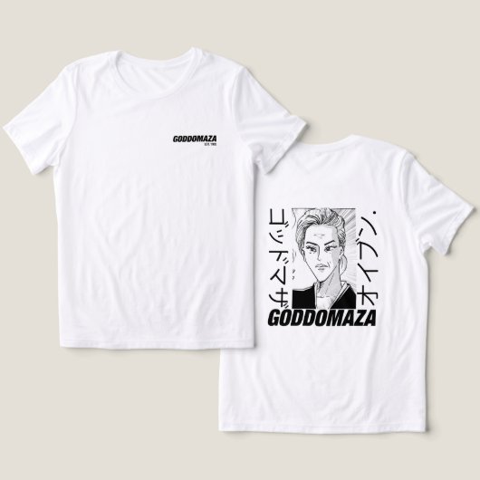OG MOMOKOヘッドホワイトティー背面 トライブレンドＴシャツ (デザイン正面&裏面)