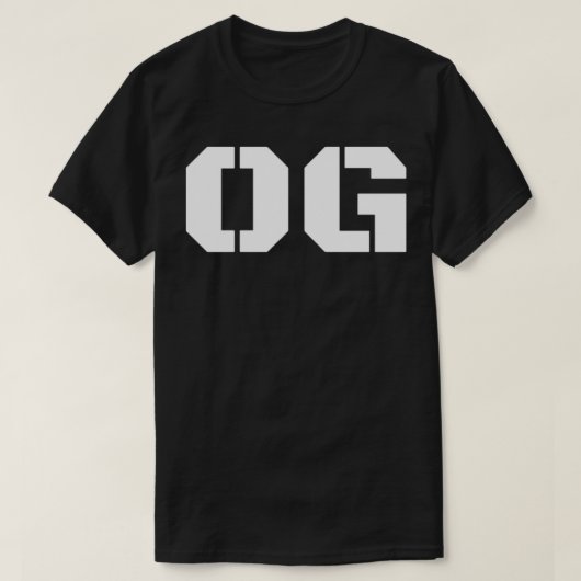 OG  Original Gangster  Cool Old School Gangsta Hip Tシャツ (デザイン正面)