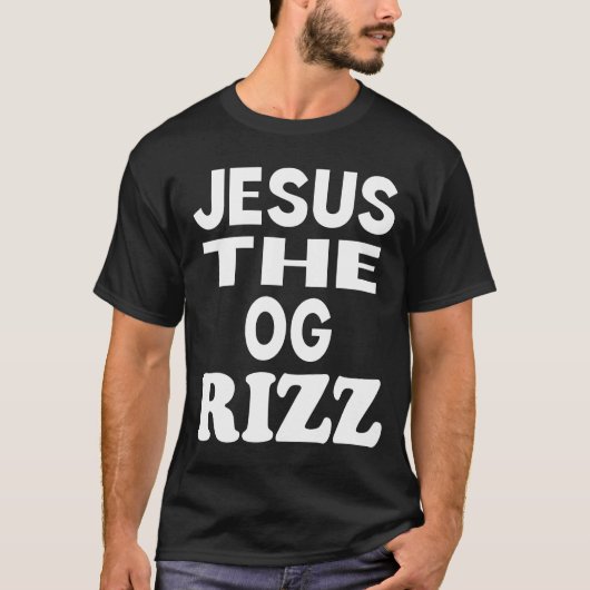OG Rizz Christianのイエスおもしろい様 Tシャツ (正面)