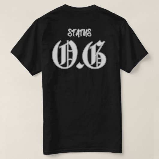 OG Status  back-hit Tシャツ (デザイン裏面)
