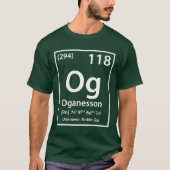 Oganesson要素（白） Tシャツ (正面)