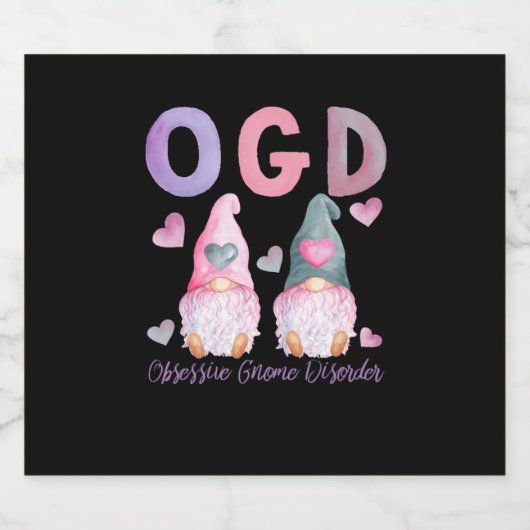 OGD – 強迫神経症格言障害 – かわいい水色G スパークリングワインラベル (シングルラベル)