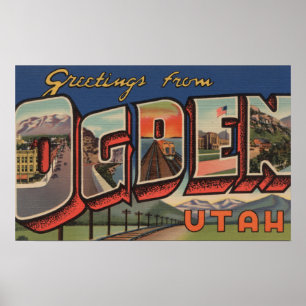 Ogden、ユタ(鉄道) -大きい手紙場面 ポスター