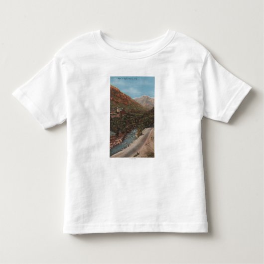 Ogden、ユタ- Ogden渓谷の眺め及び川 トドラーTシャツ (正面)