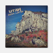 Ogden Canyon, Norther Utah Rock Cliffs マグネット (正面)