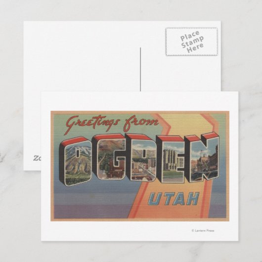 Ogden, UtahLarge Letter ScenesOgden, UT 3 ポストカード (正面/裏面)