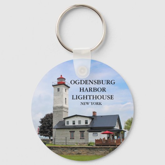Ogdensburg Harbor Light house, New York Keychain キーホルダー (正面)