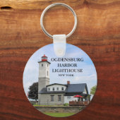 Ogdensburg Harbor Light house, New York Keychain キーホルダー (正面)
