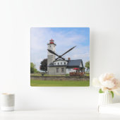 Ogdensburg Harbor Light house, New York Wall Clock スクエア壁時計 (ホーム)