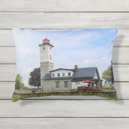 Ogdensburg Harbor Light house, NYアクセントピロー アウトドアクッション